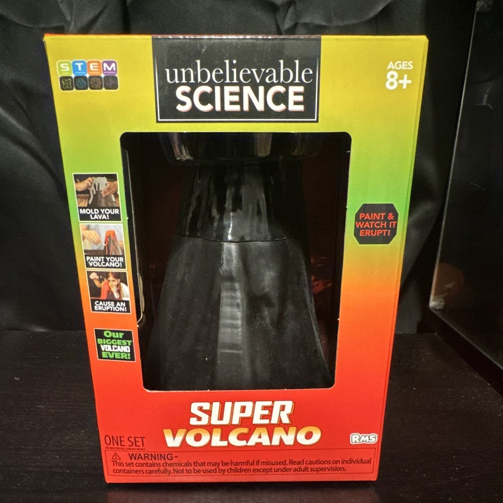 unbelievable SCIENCE Super Volcano STEM Kit Paint & Watch It Erupt Ages 8+